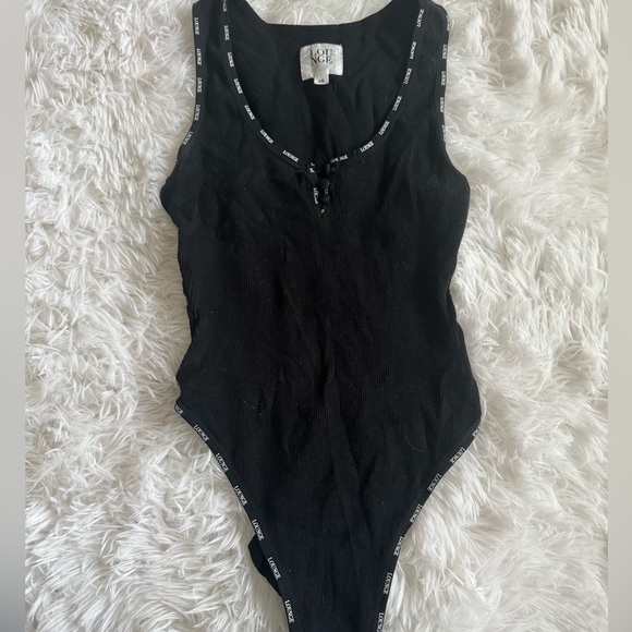 LOUNGE Ribbed Bodysuit - Picture 1 of 5